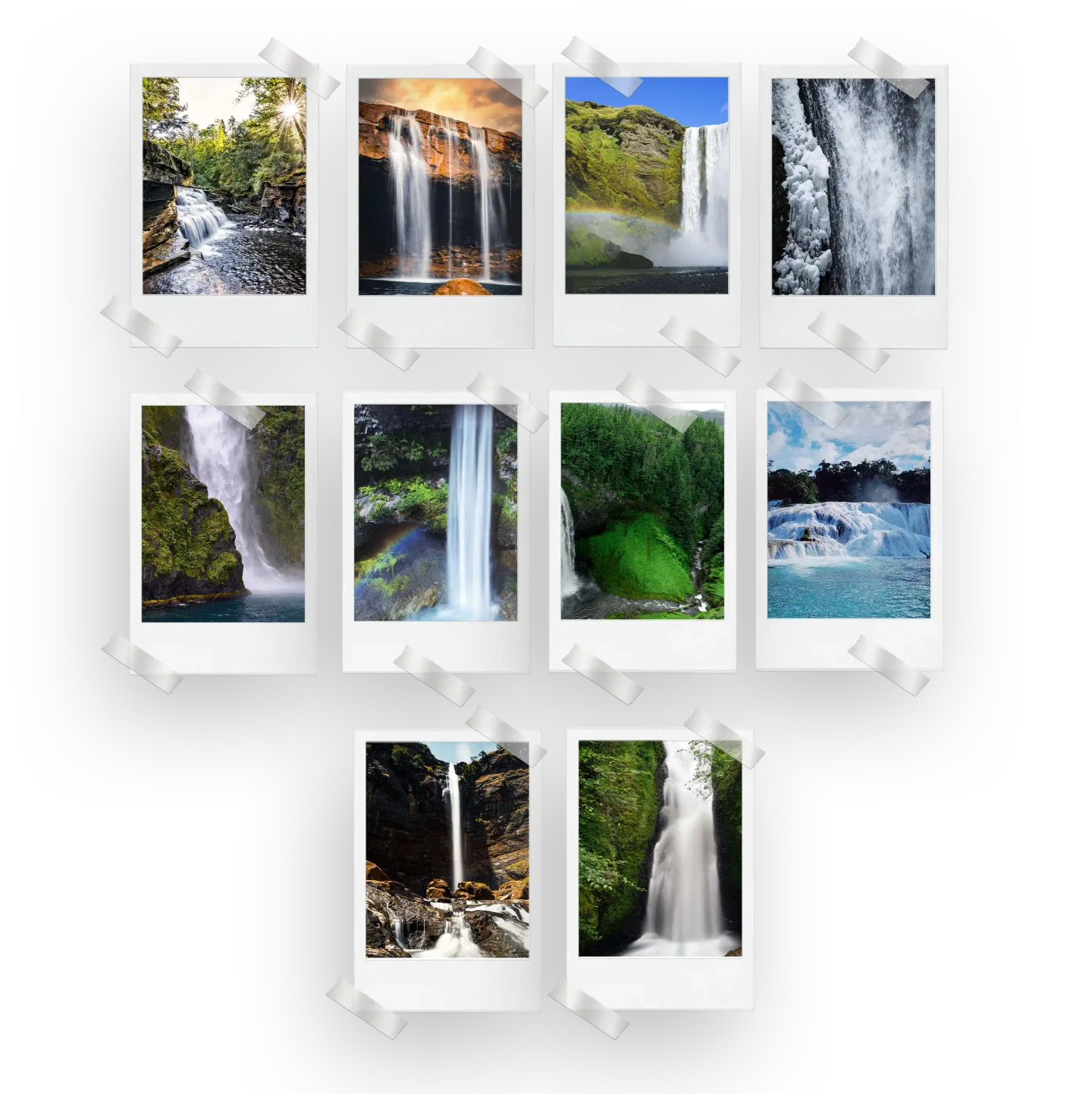 Waterfall Prints Set of 10