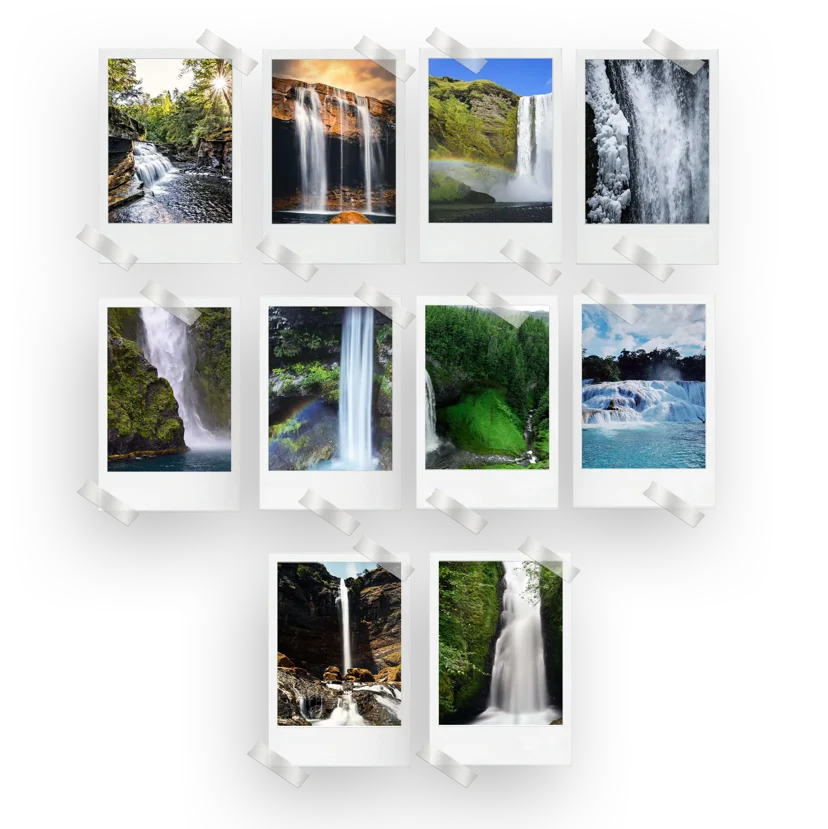 Waterfall Prints Set of 10