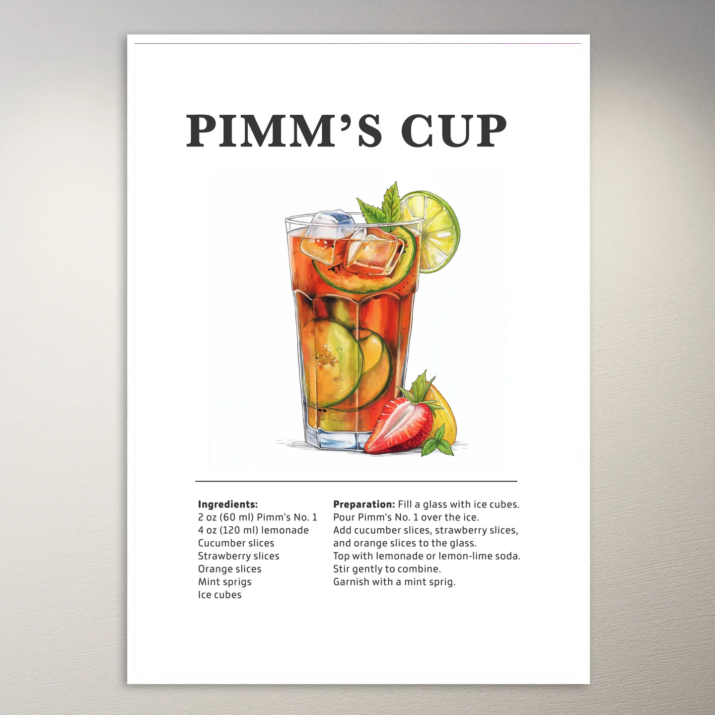 Pimm's Cup Poster