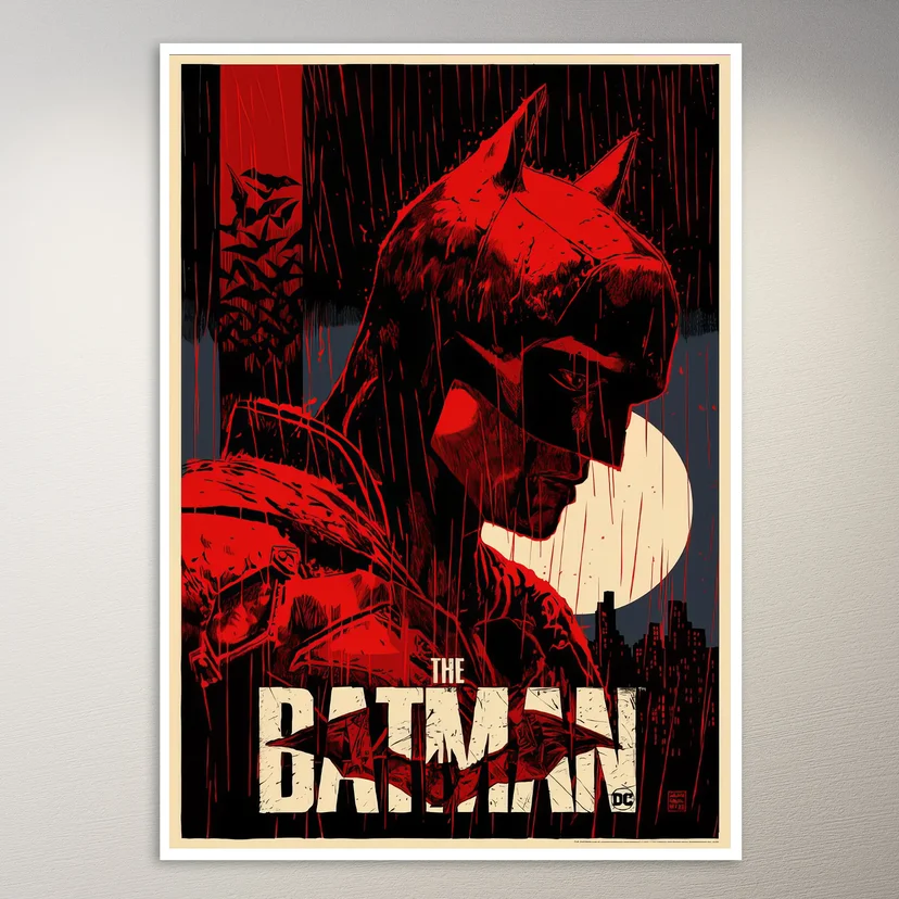 The Batman in the Rain Poster
