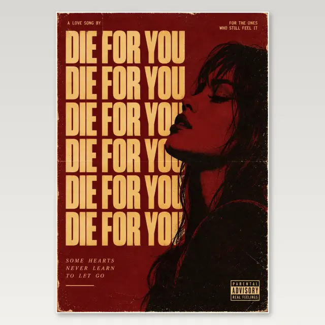 Die For You Crimson A4 Poster
