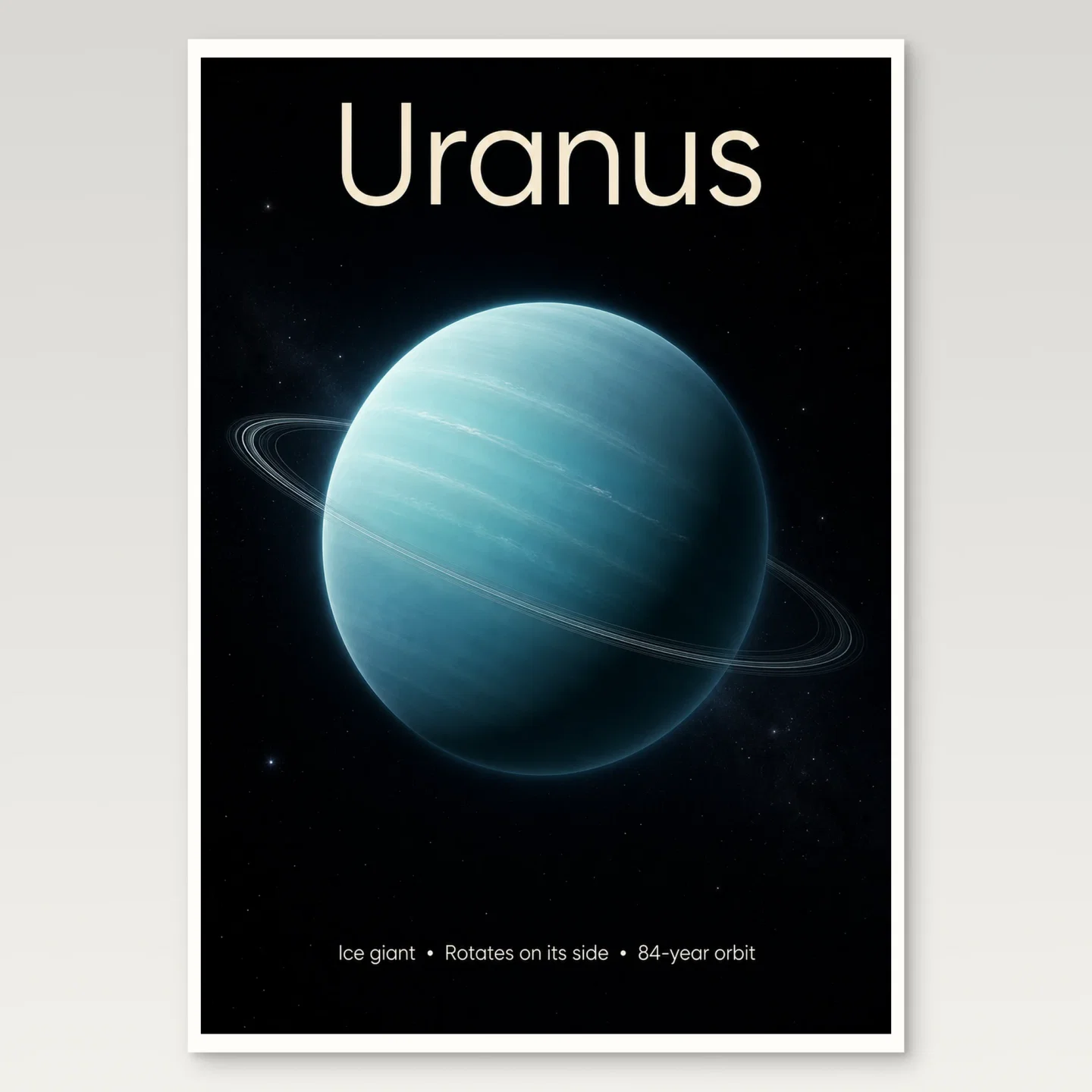 Uranus A4 Poster mockup