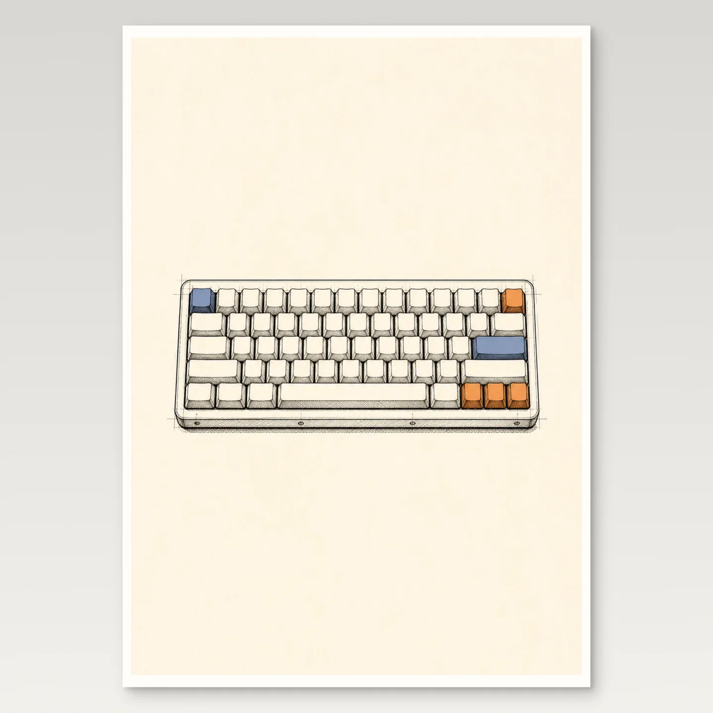 Mechanical Keyboard Poster mockup