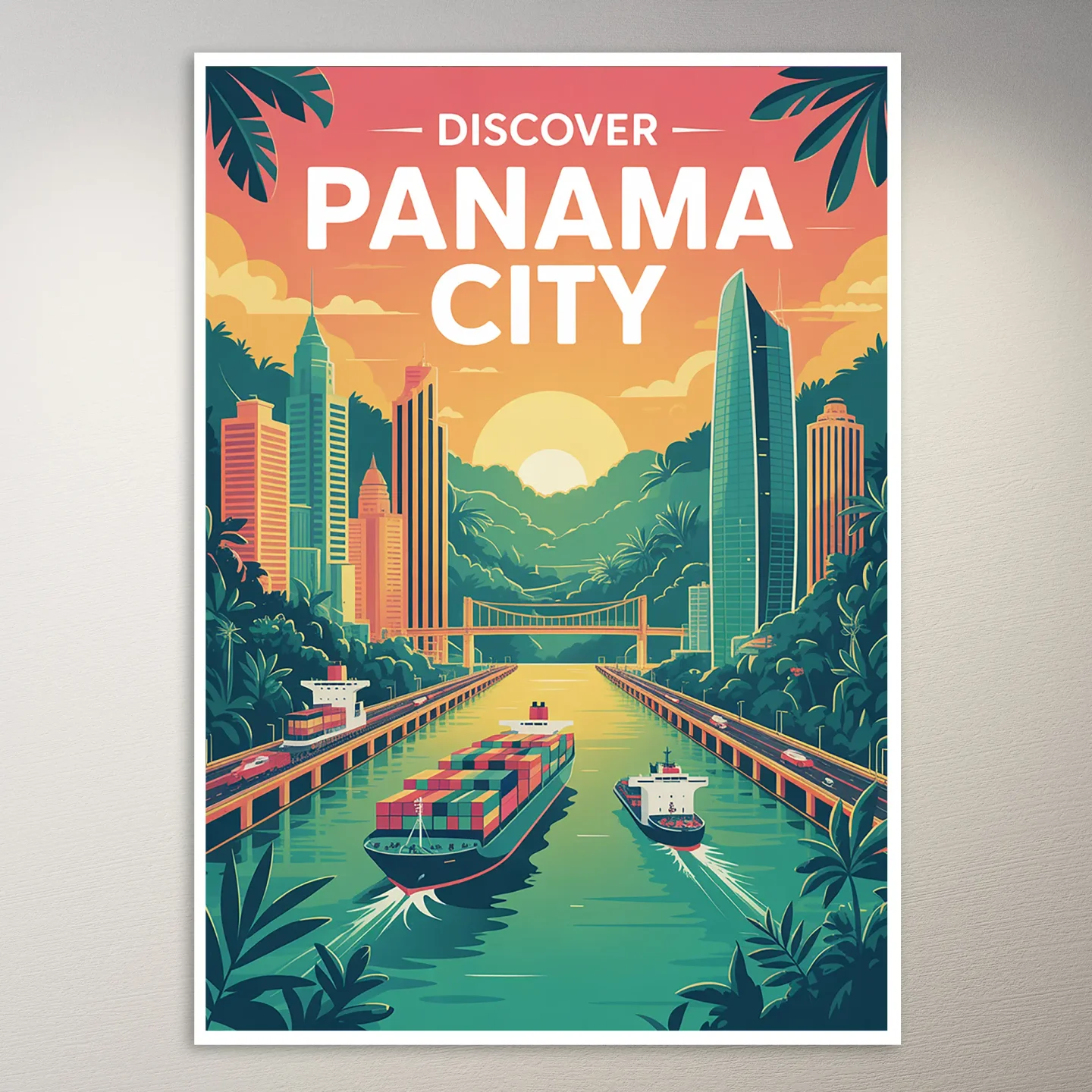Panama City Travel Poster