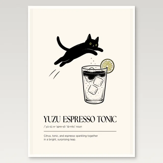 Yuzu Espresso Tonic Poster