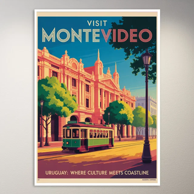 Montevideo Travel Poster