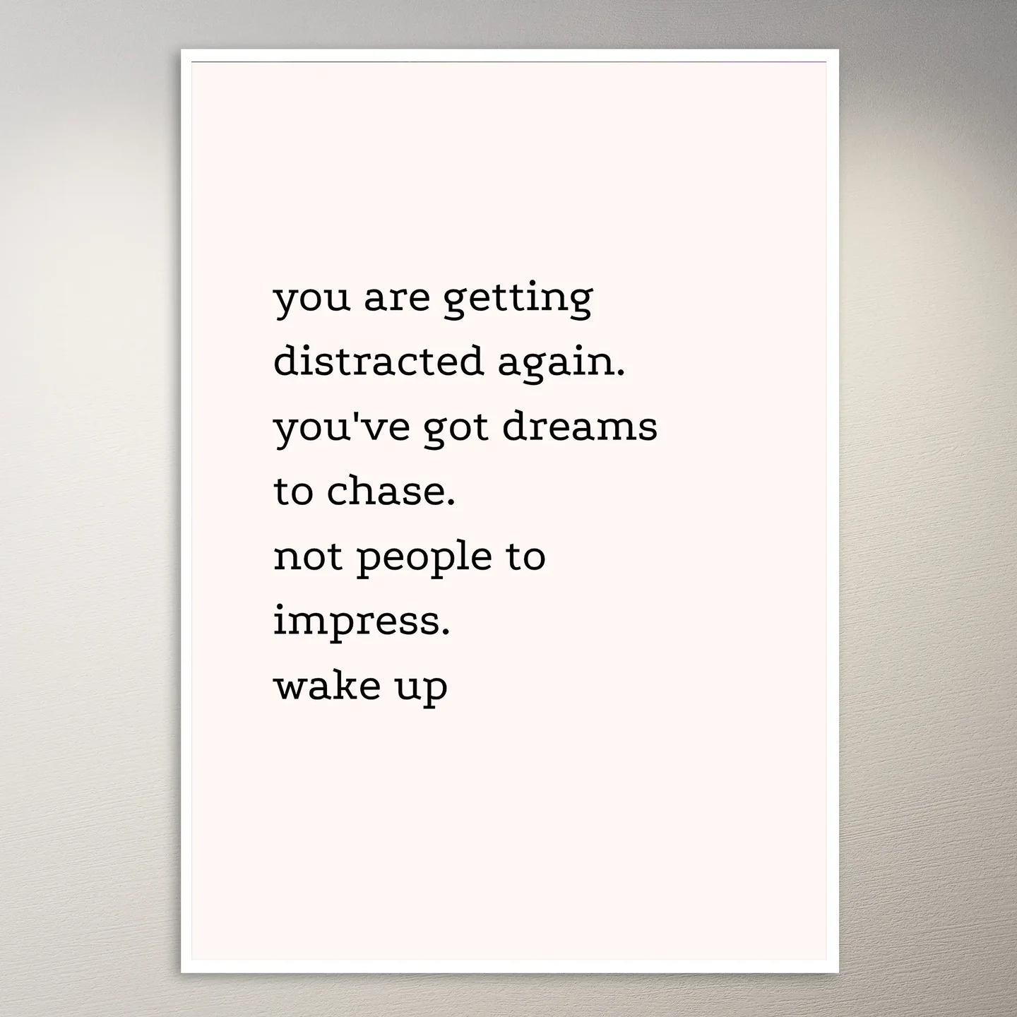 Motivational Quote Wall Poster