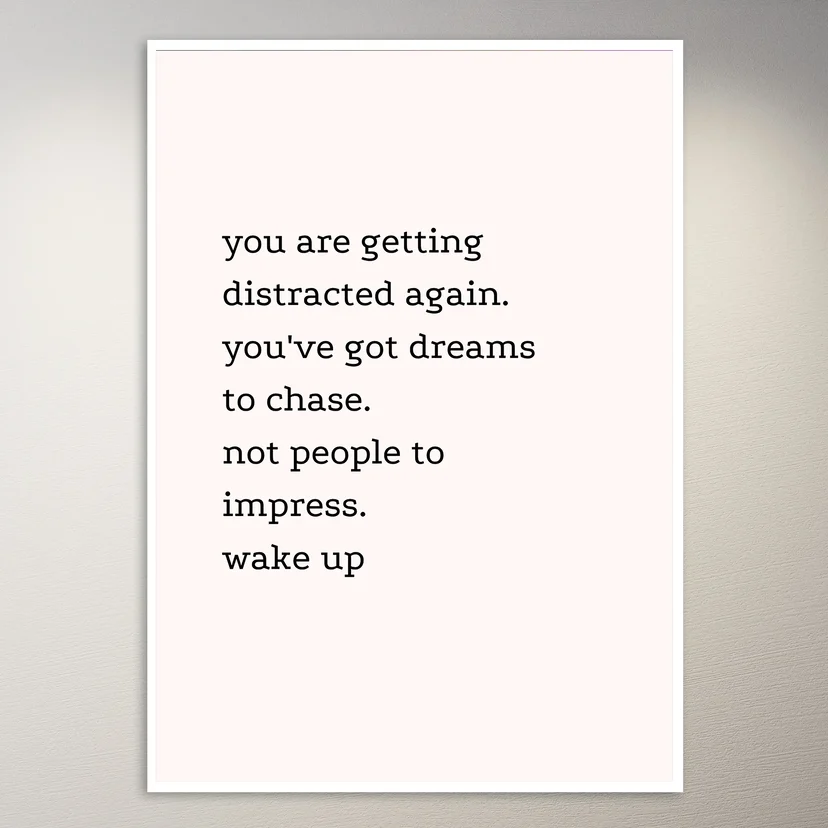 Motivational Quote Wall Poster
