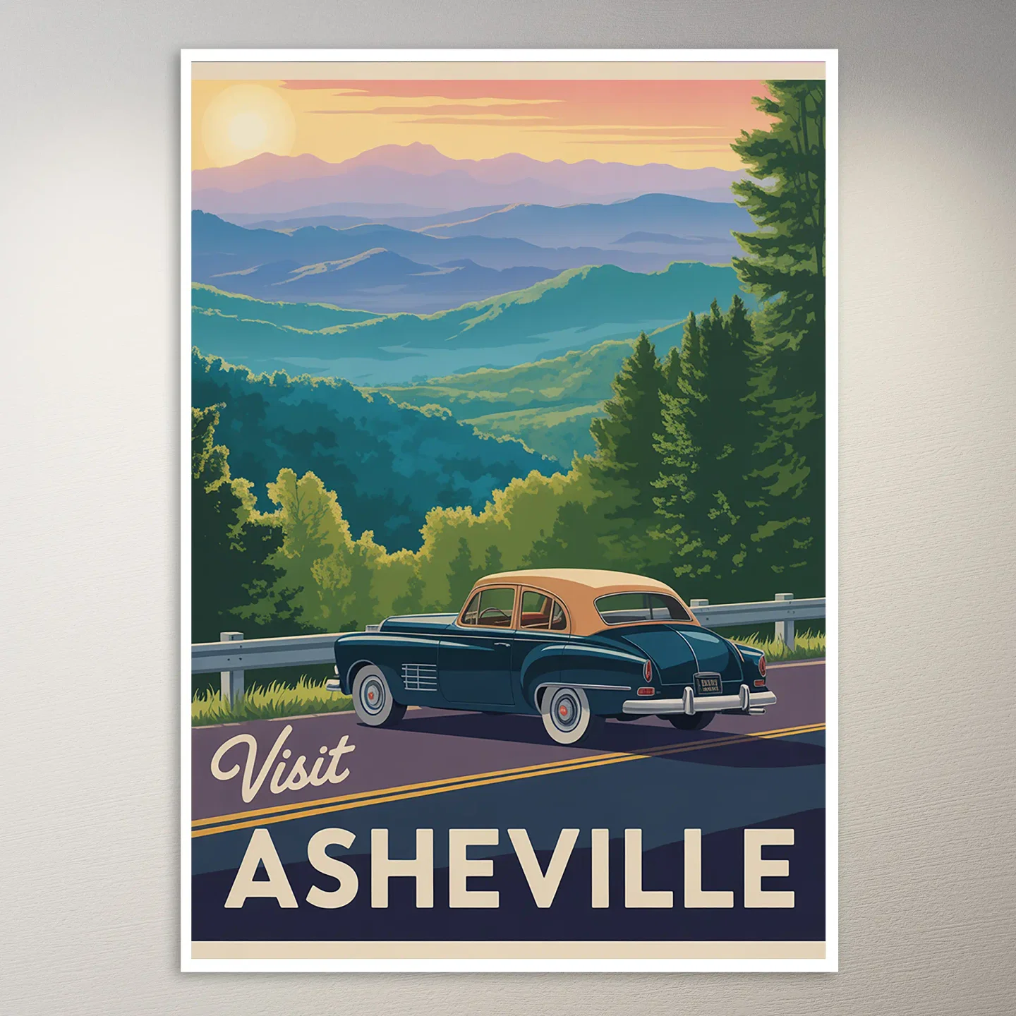 Asheville Travel Poster