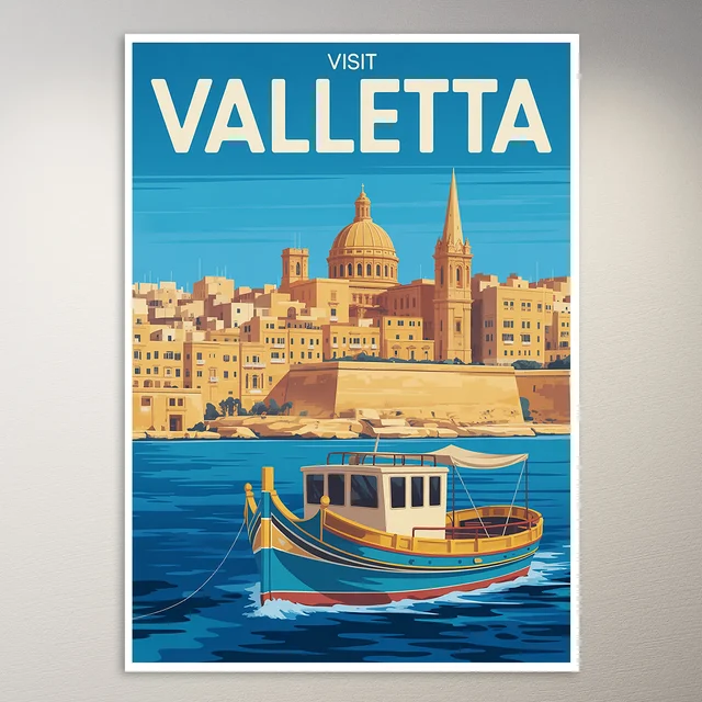 Valletta Travel Poster