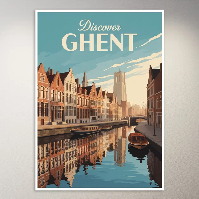 Ghent Travel Poster