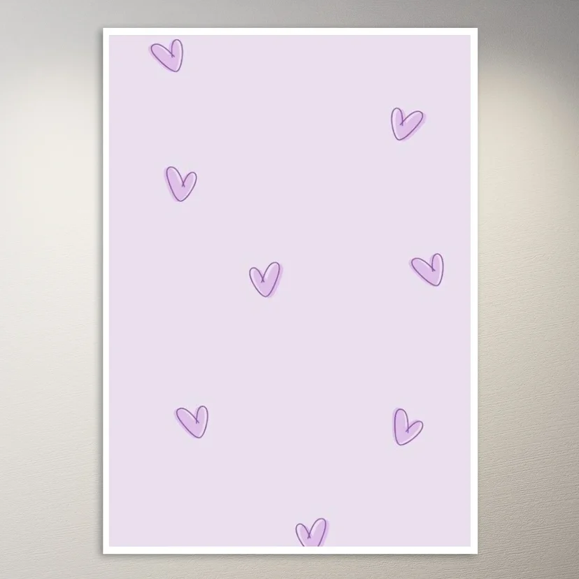 Lazy Panda | Cute Lilac Aesthetic Poster