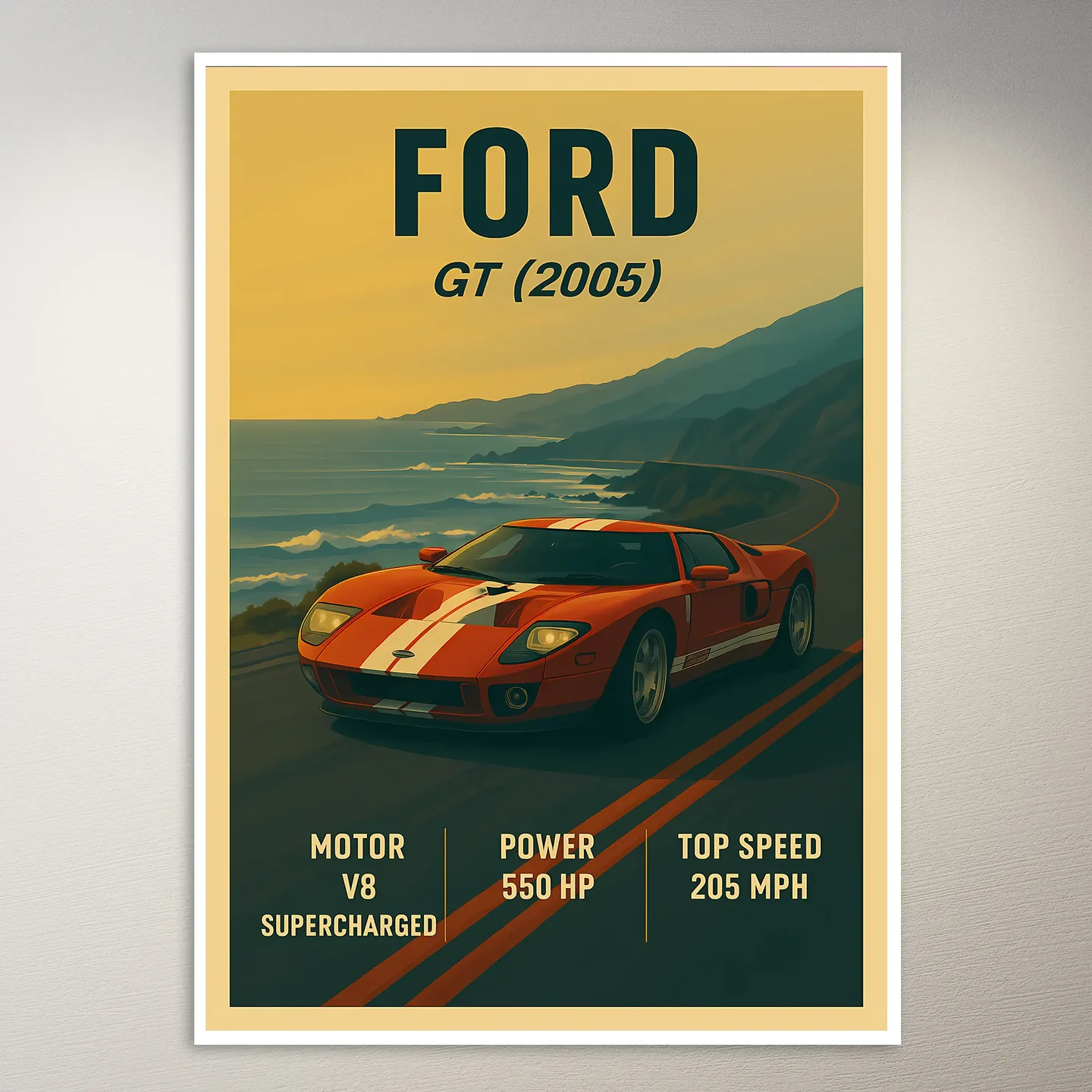 2005 Ford GT Supercar Poster