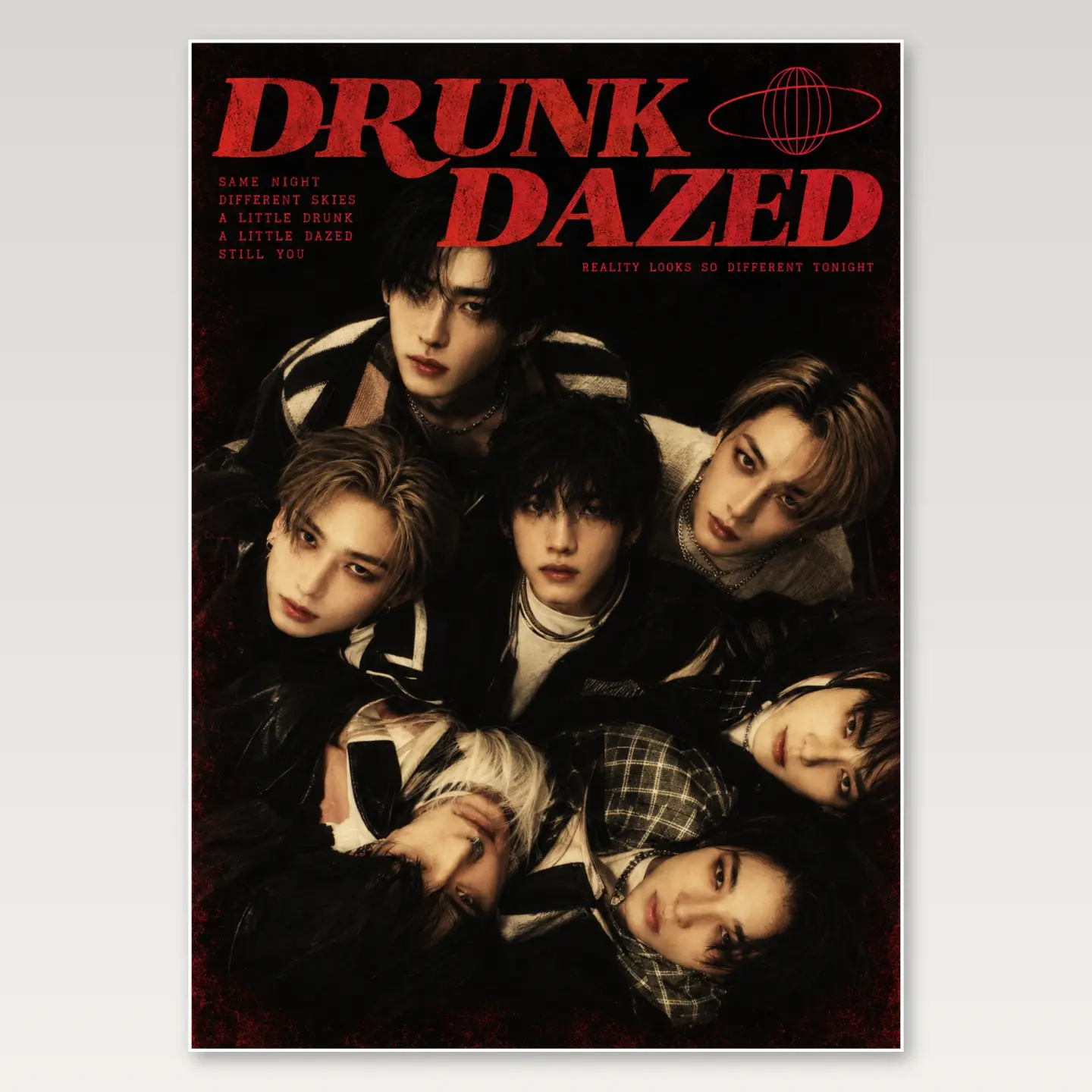 Drunk Dazed A4 Poster mockup