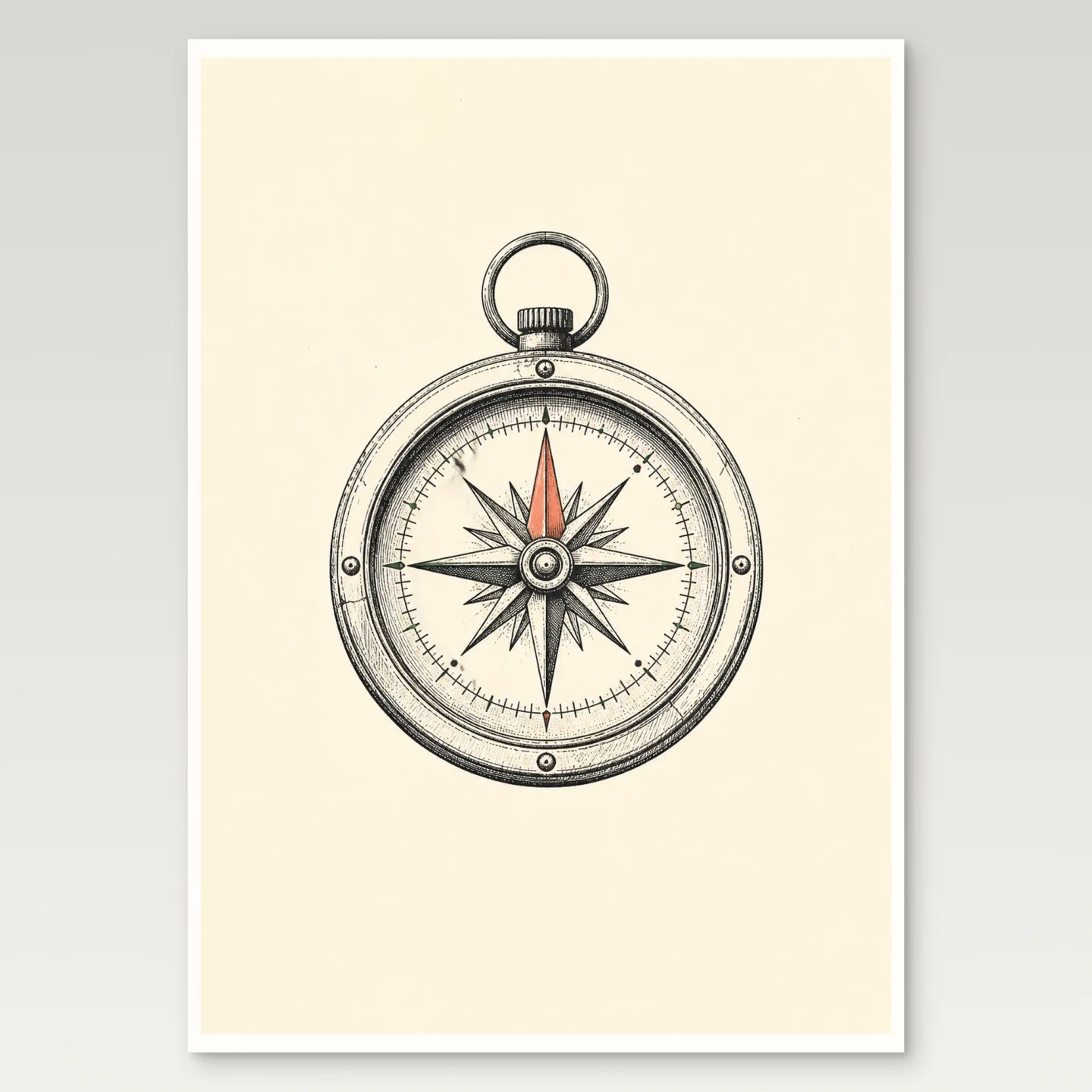 Compass Poster mockup