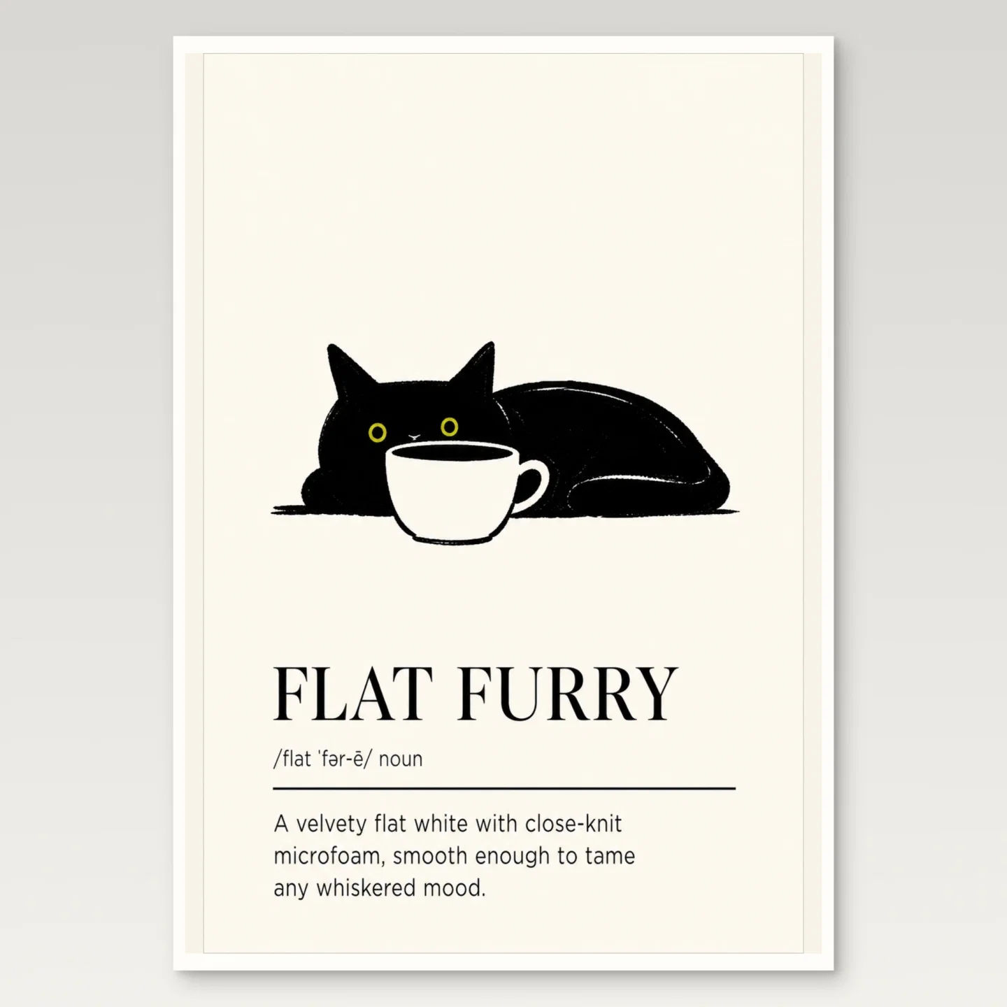 Flat Furry Poster mockup