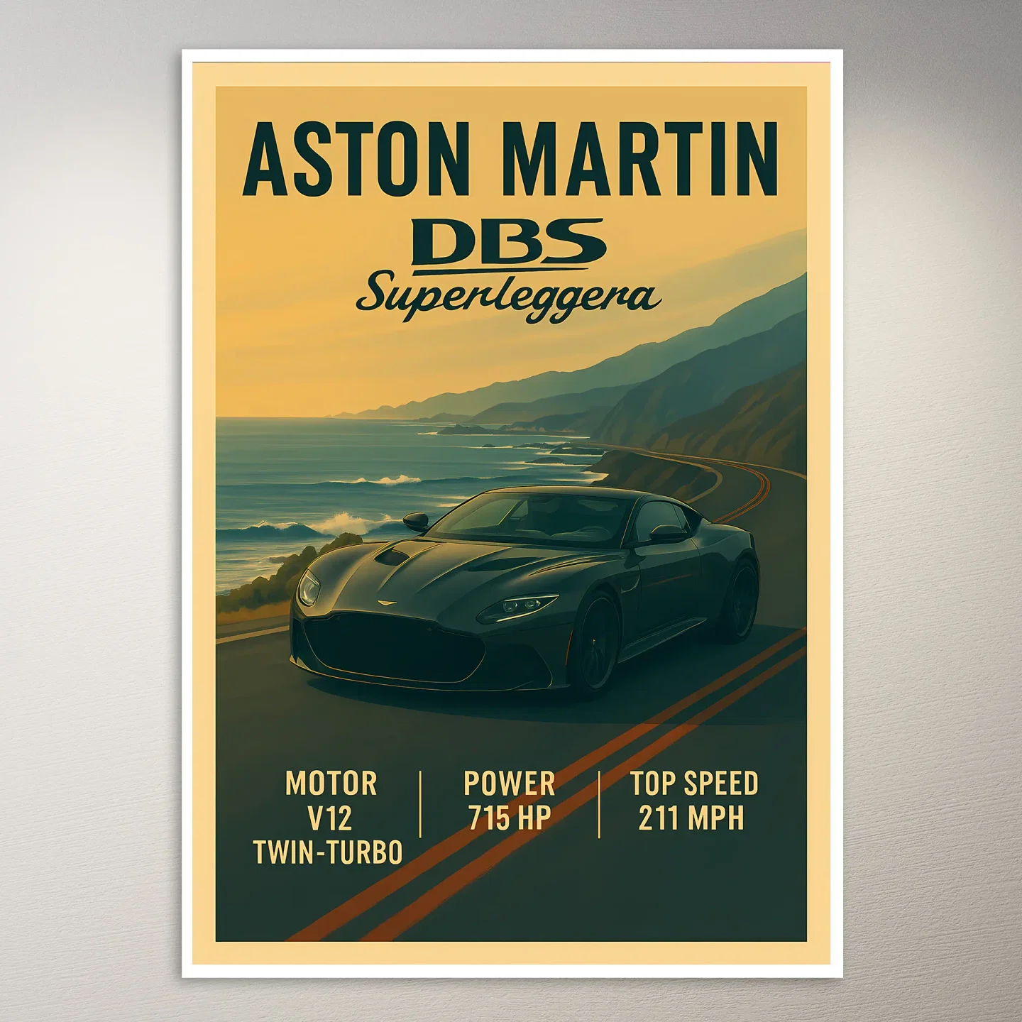 Aston Martin DBS Superleggera Poster