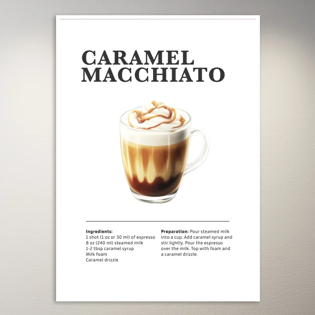 Caramel Macchiato Drink Poster