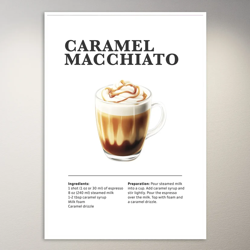 Caramel Macchiato Drink Poster