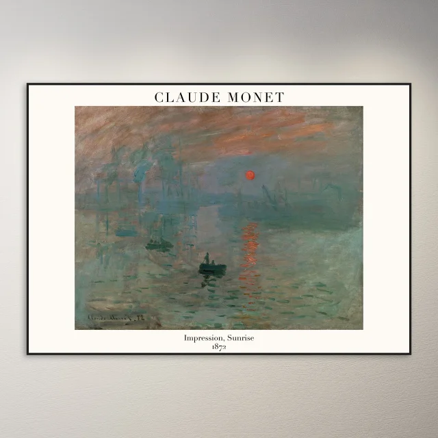 Claude Monet Impression, Sunrise Poster