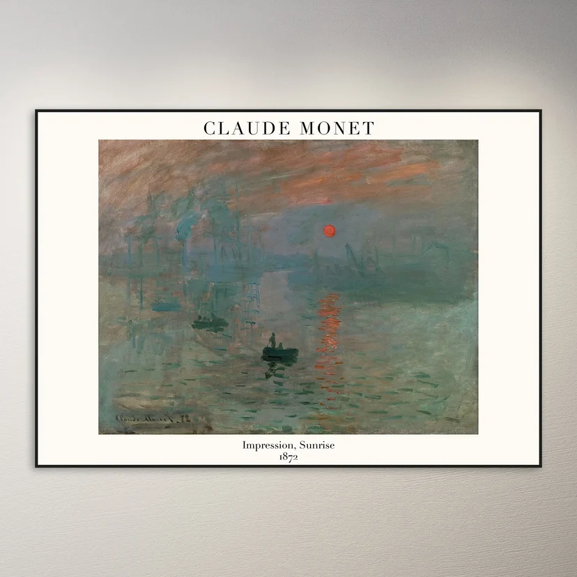 Claude Monet Impression, Sunrise Poster