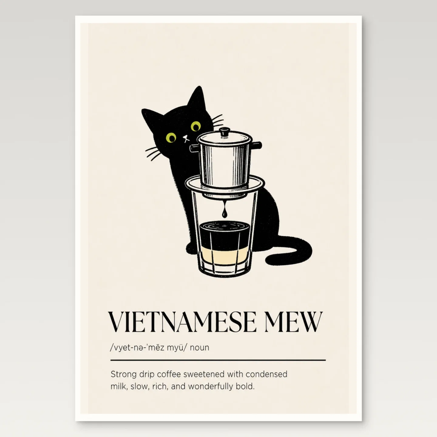 Vietnamese Mew Poster mockup