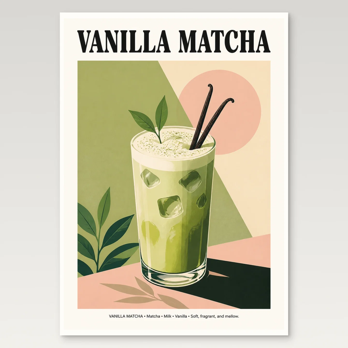 Vanilla Matcha Poster mockup