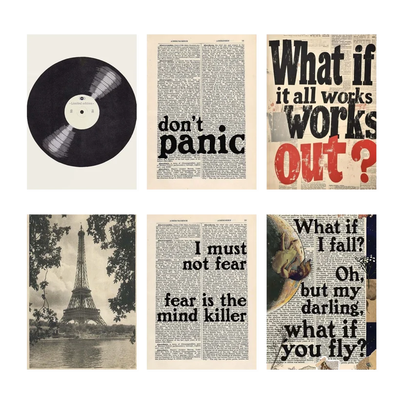 Oh So Aesthetic Posters Set of 6