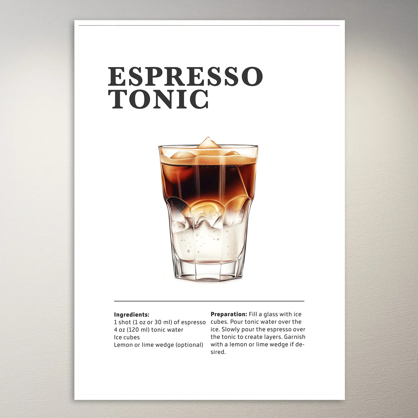 Espresso Tonic Drink Poster