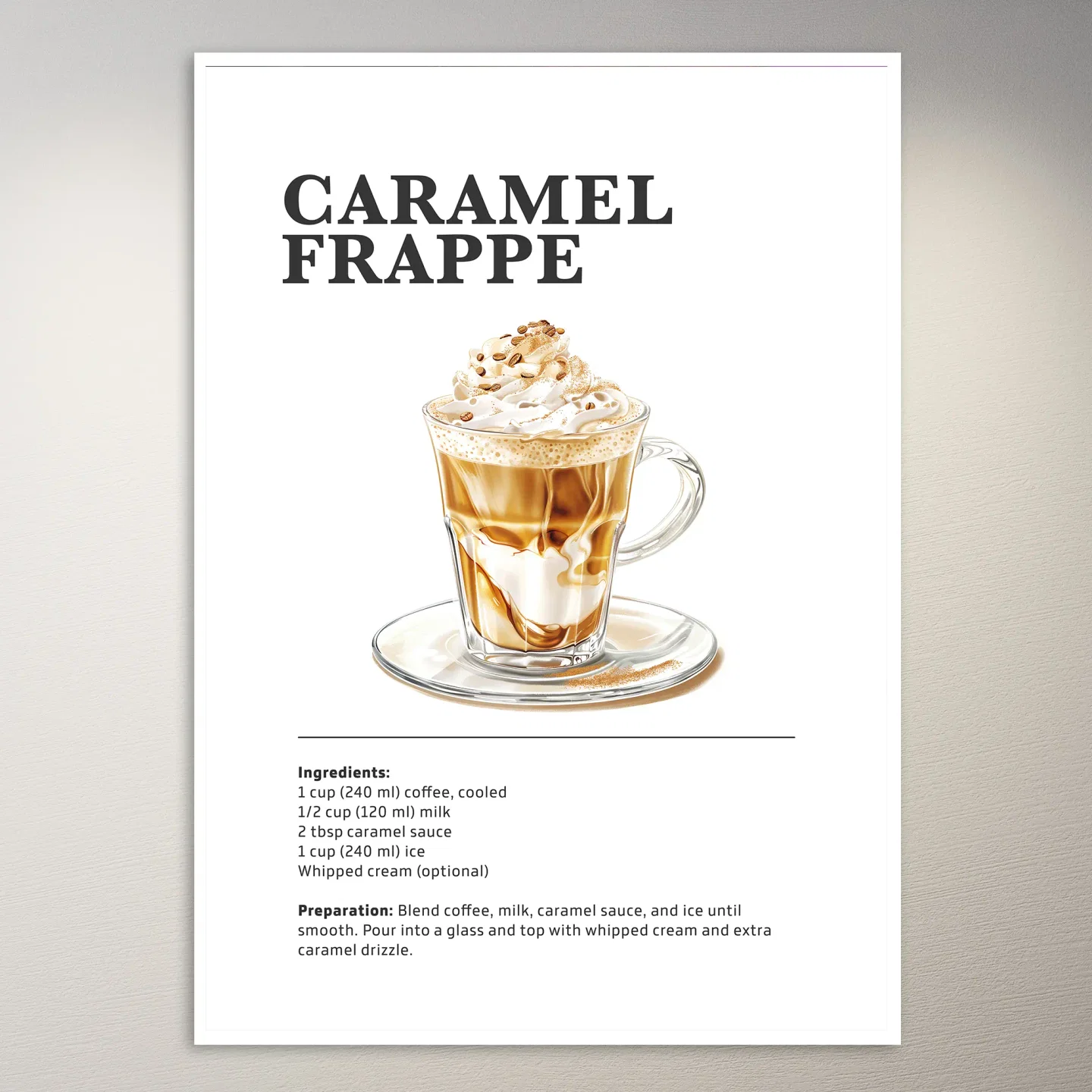 Caramel Coffee Frappe Poster