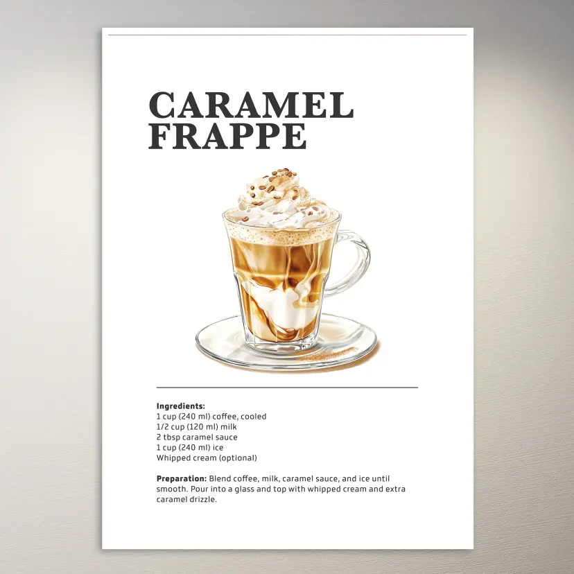Caramel Coffee Frappe Poster
