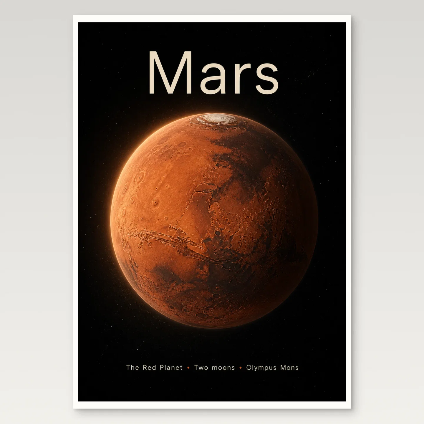 Mars A4 Poster mockup
