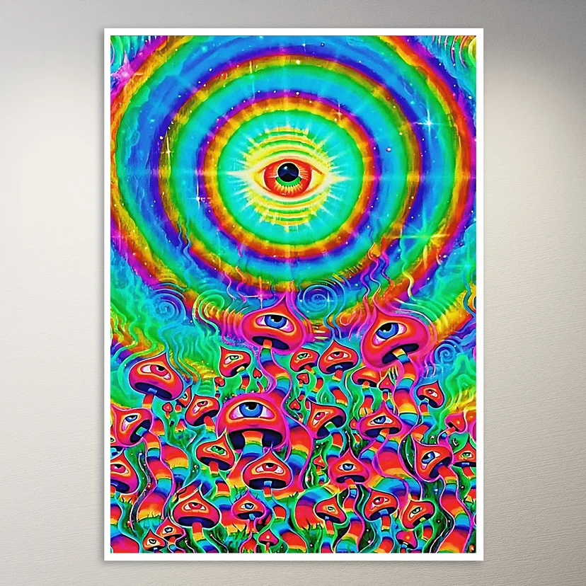 Psychedelic Trippy Aesthetic Wall Poster