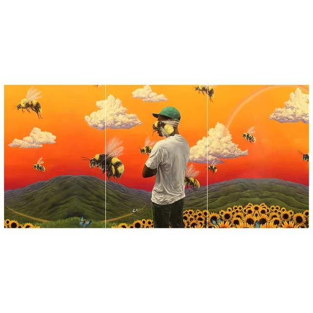 Man With Bees Sunset Split Poster (Set of 3)