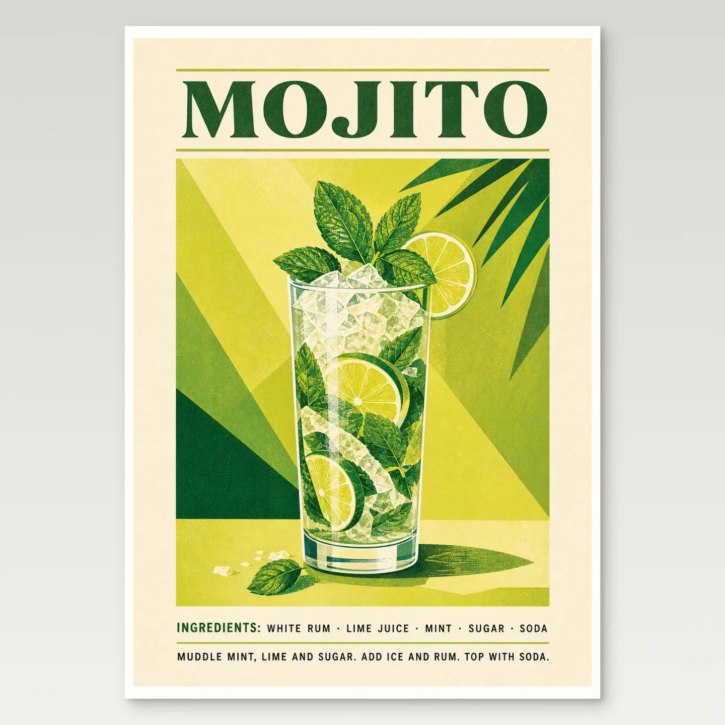 Mojito Poster mockup