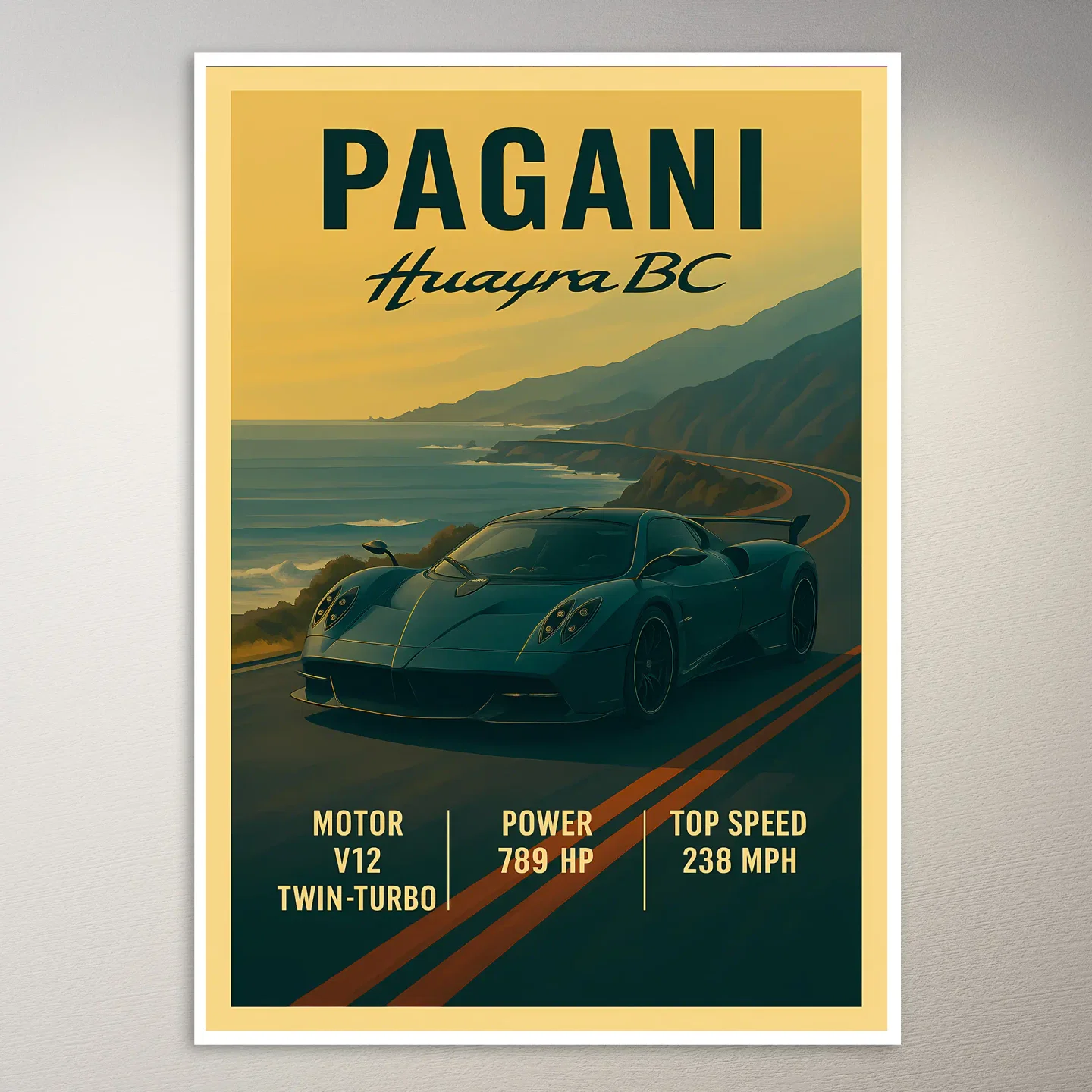 Pagani Huayra BC Roadster Poster