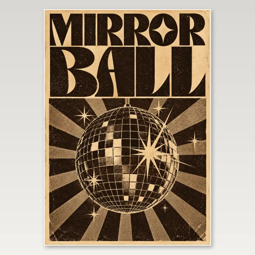 Mirrorball Folklore A4 Poster