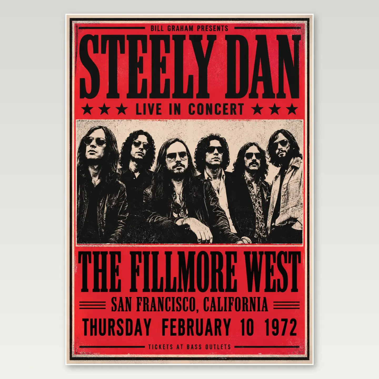 Steely Dan Vintage Gig A4 Poster mockup