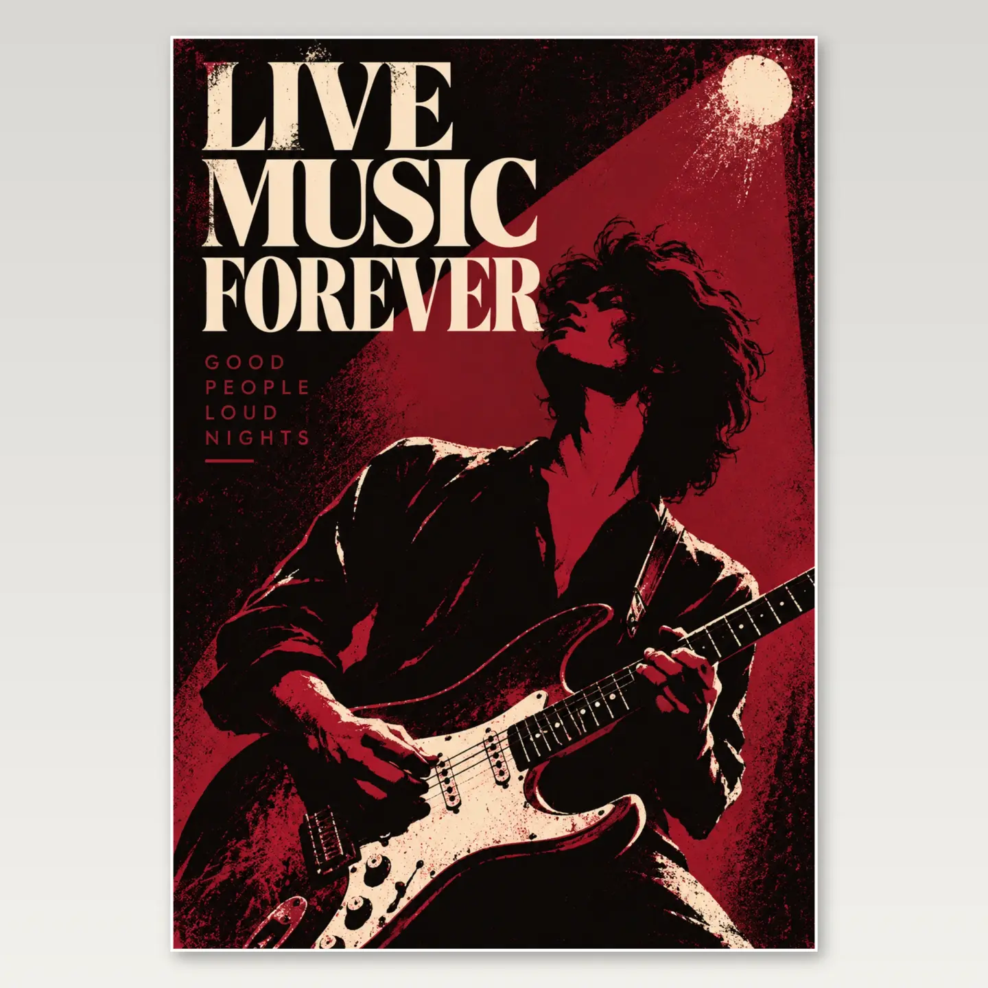 Red Electric Guitar A4 Poster mockup