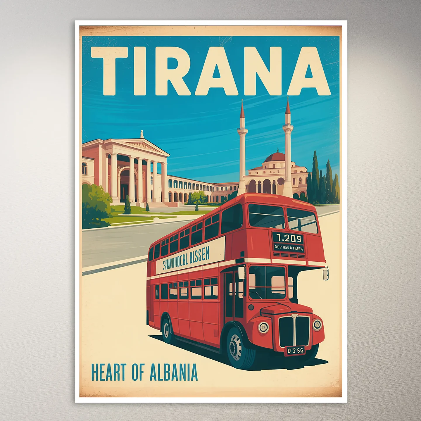 Tirana Travel Poster