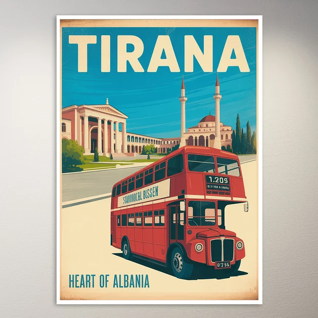 Tirana Travel Poster