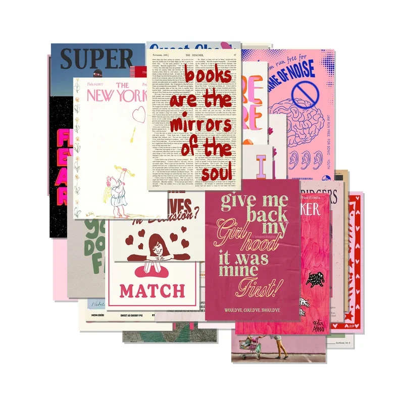 Teen Girl Aesthetic Set of 50 Collage Kit