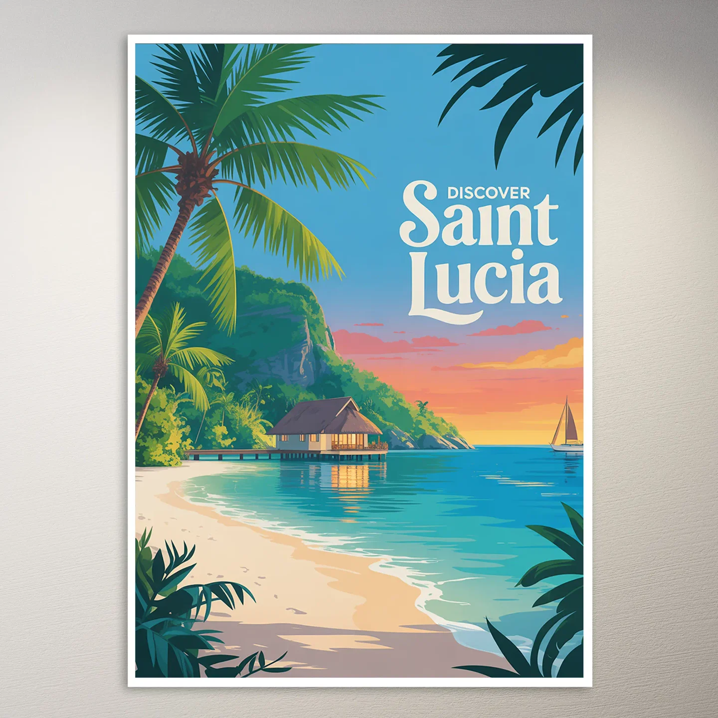 Saint Lucia Travel Poster