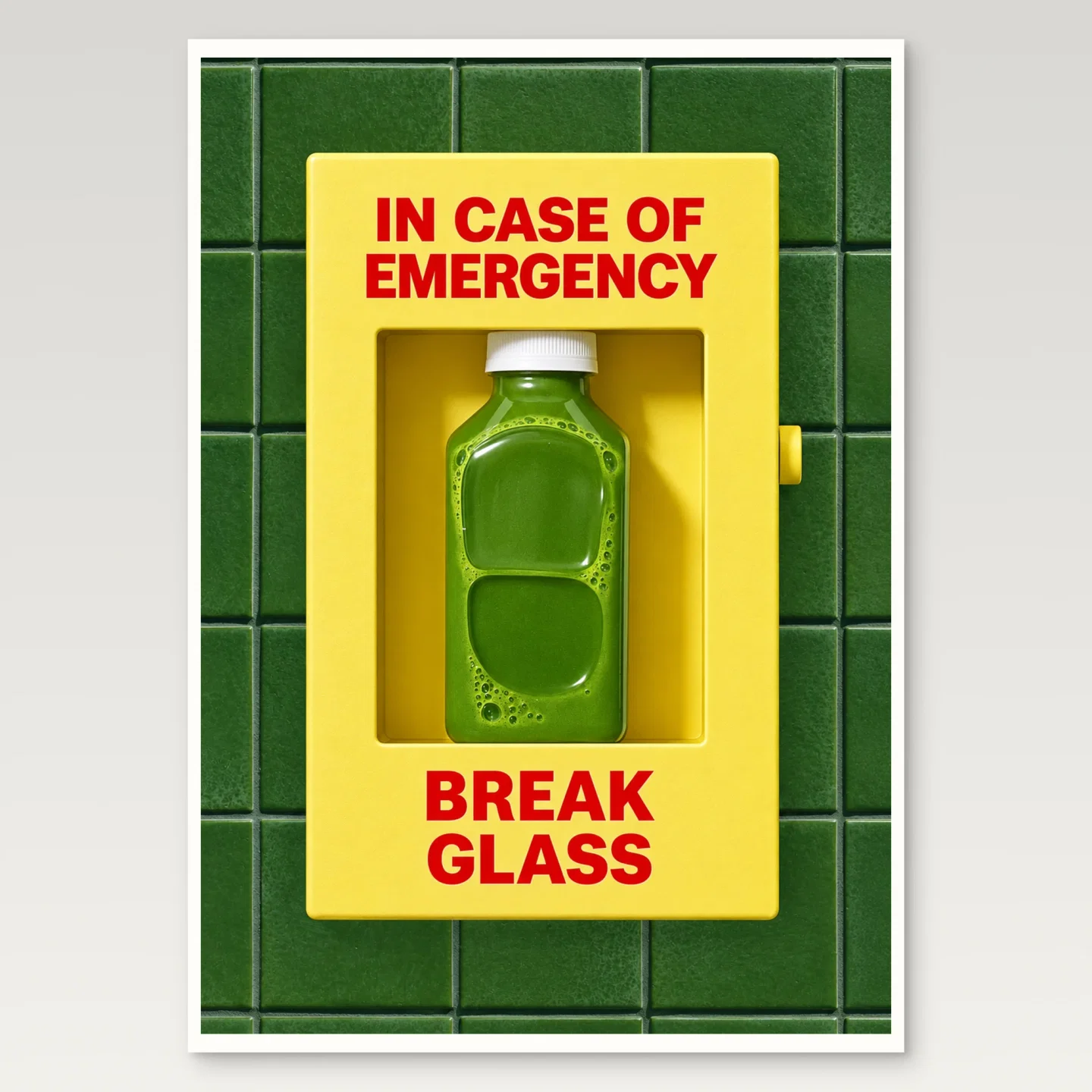 Emergency Matcha Poster mockup