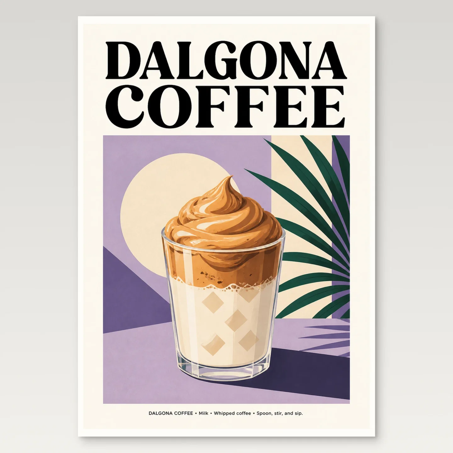 Dalgona Coffee Poster mockup