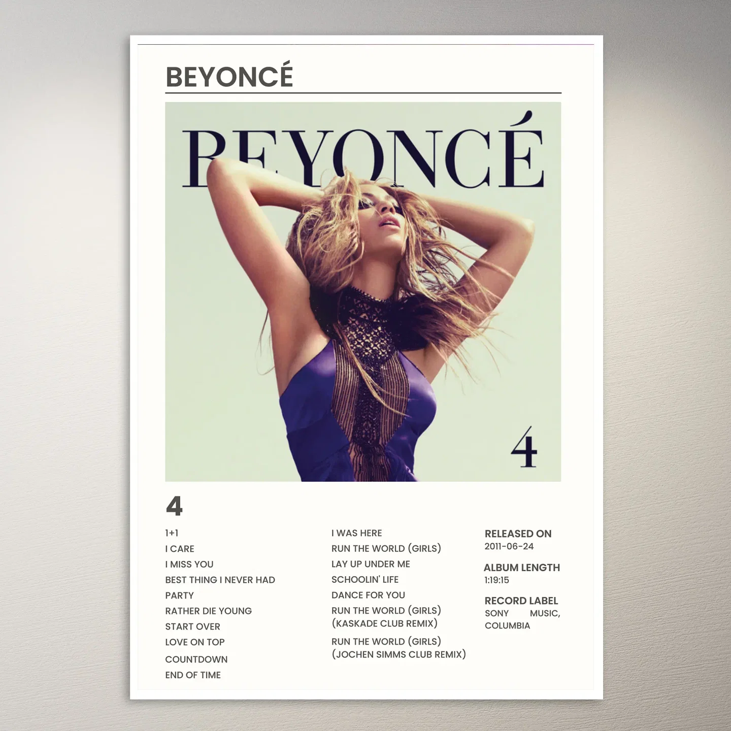 Beyonce Poster