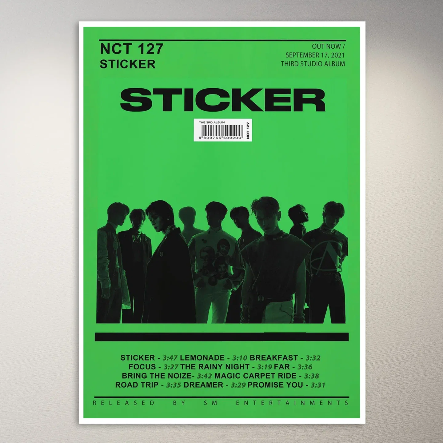 NCT 127 Album Cover Poster | K-Pop Poster