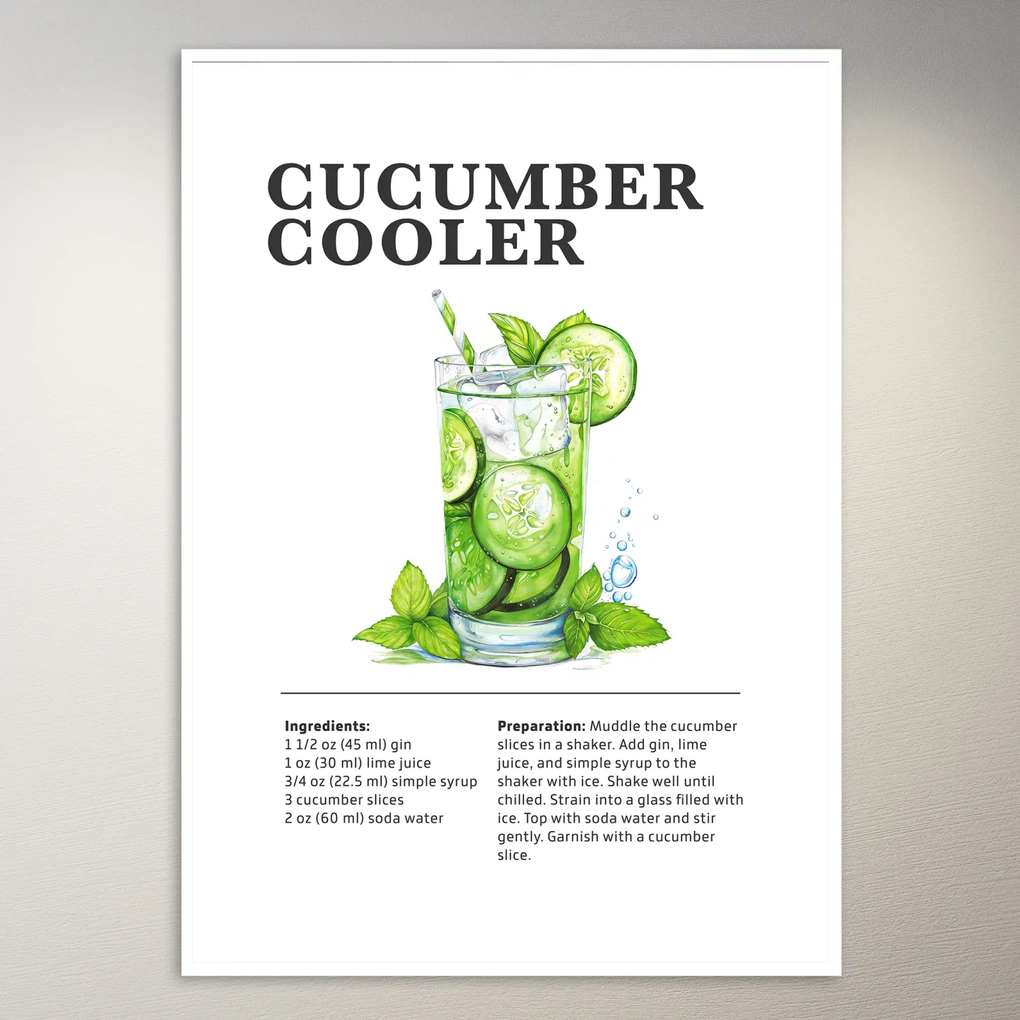 Cucumber Cooler Poster