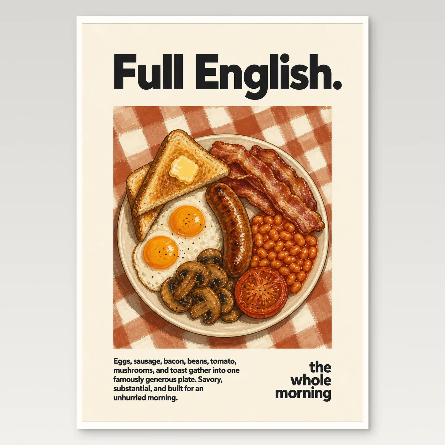 Full English Poster mockup
