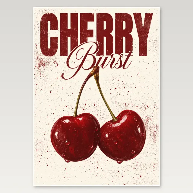 Cherry Burst A4 Poster